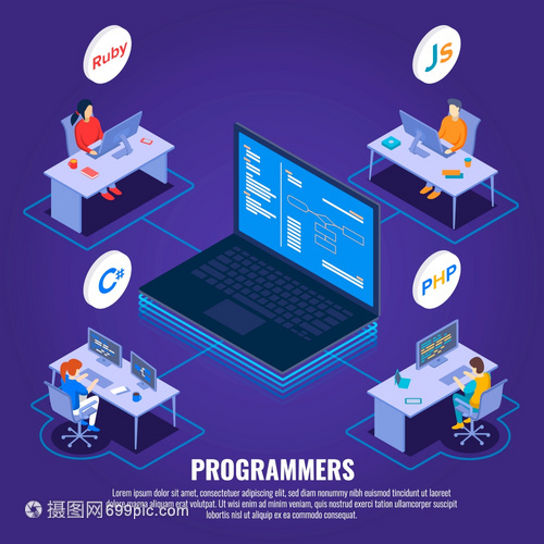 編碼語言軟件開發(fā)工具課程 3D概念圖解引領(lǐng)社交媒體分享